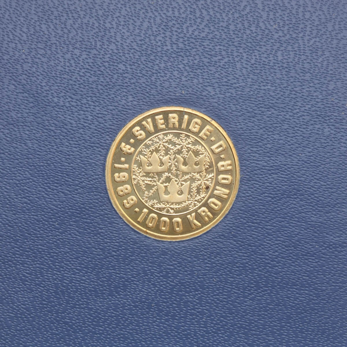 Szwecja 1000 koron, 1989, złoto Au900, 5.8g, Hokej na lodzie