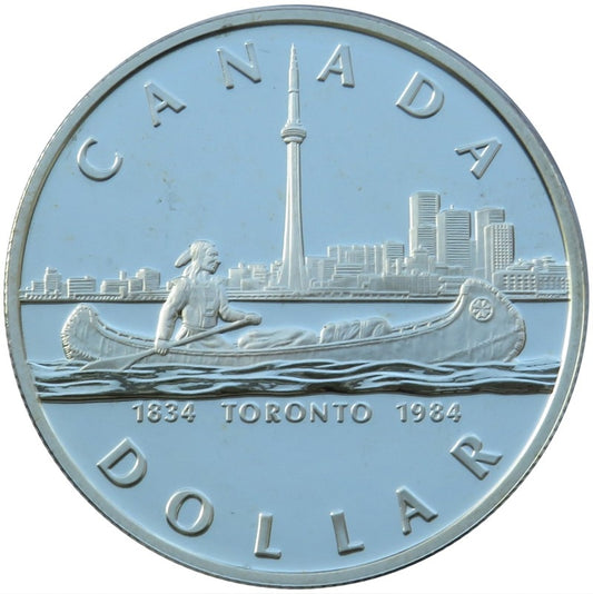 Kanada, 1 dolar 1984, 150 lat Toronto, stan L-